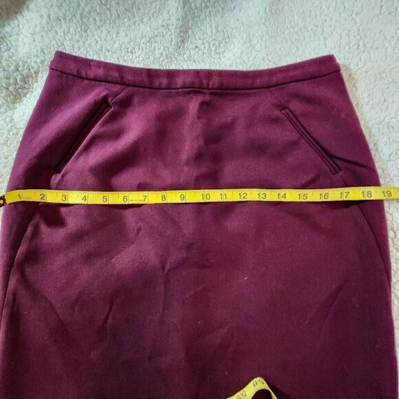 Ann Taylor LOFT Womens Pencil Skirt Maroon NWOT Size 6 - Picture 4 of 6